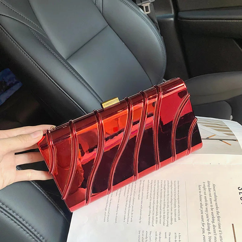 Arylic Color Block Square Evening Bags