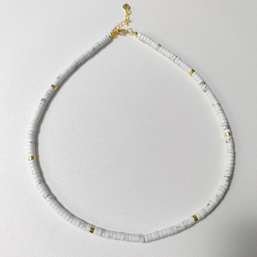 Simple Style Classic Style Round natural stone Necklace In Bulk