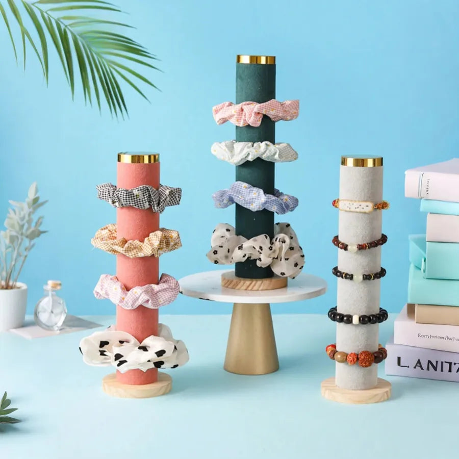 Head Rope Hair Ring Storage Rack Vertical Bracelet Bracelet Jewelry Counter Display Props Cylindrical Jewelry Rack  Hair
