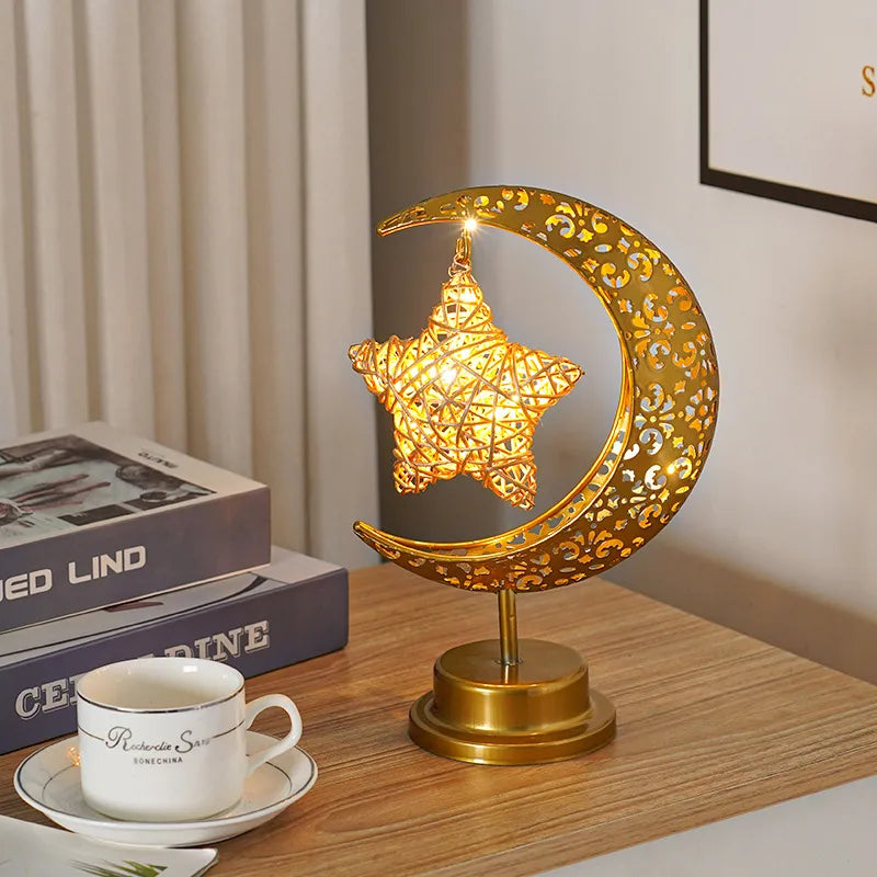 Casual Romantic Simple Style Moon Iron Indoor Graduation Night Lights Led Lights Night Lights