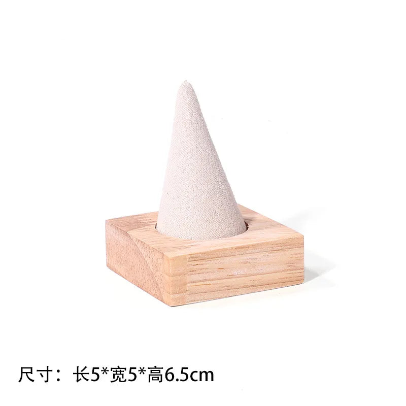 1 Piece solid wood Flannel Cute Modern Style Geometric Jewelry Display