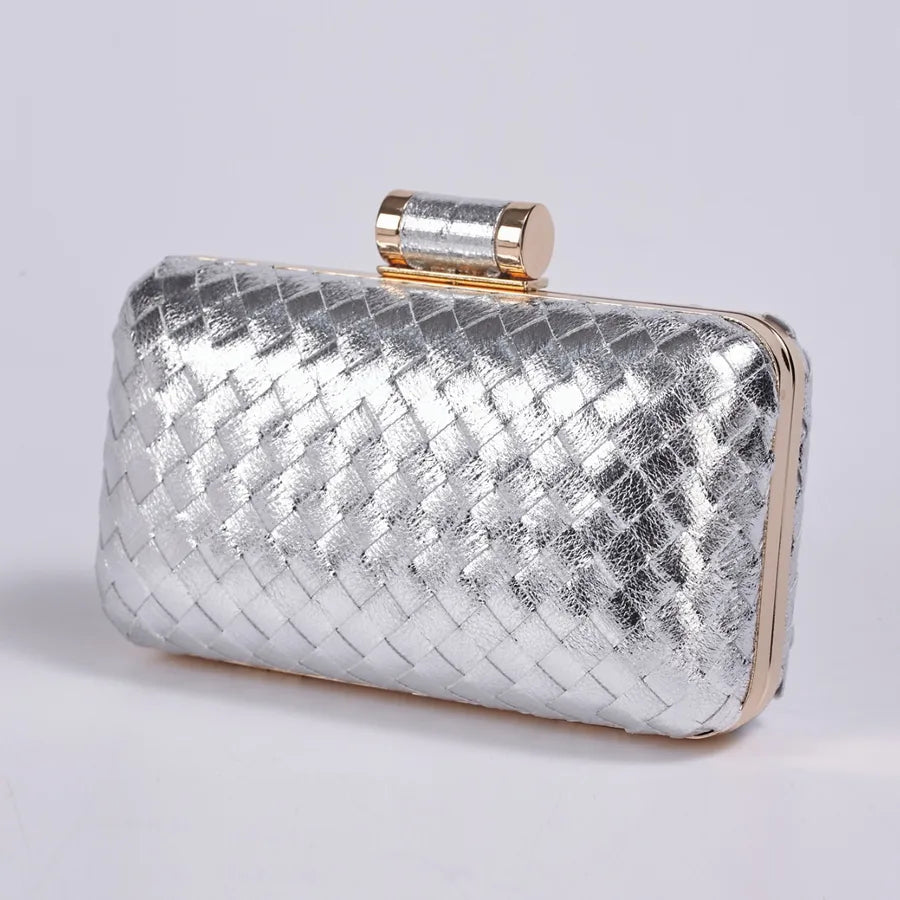 Pu Leather Solid Color Square Evening Bags