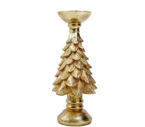 Christmas Retro Christmas Tree Bear Resin Indoor Party Festival candlestick