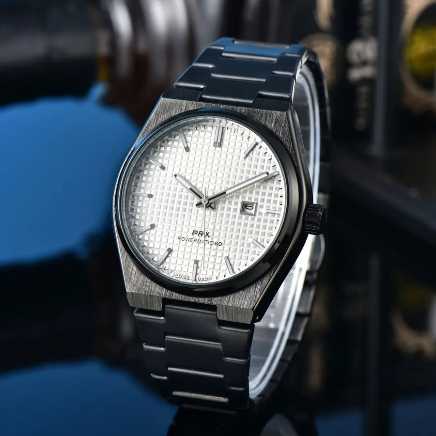 Business Classic Style Color Block Solid Color Horseshoe Buckle Quartz Men's Watches