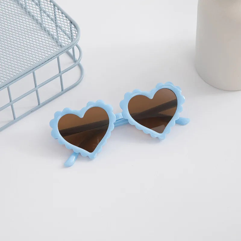 Elegant Simple Style IG Style Heart Shape Resin Special-Shaped Mirror Full Frame Kids Sunglasses