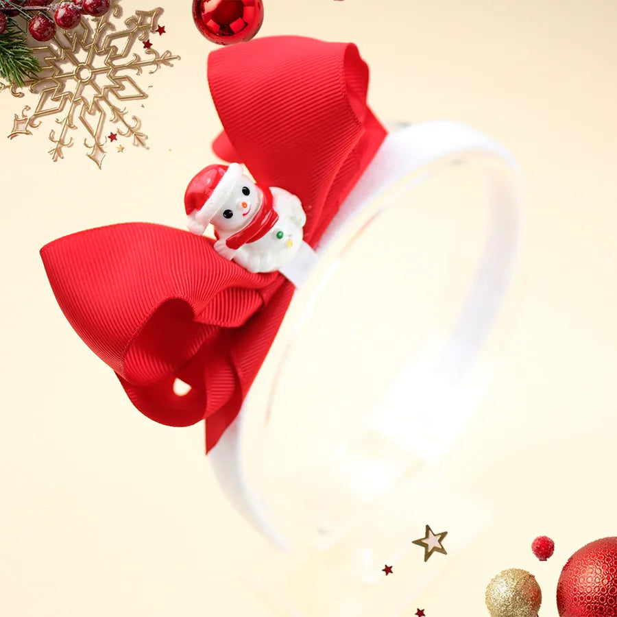 Children's Christmas Party Hairband Cartoon 3D Snowman Santa Claus Accessories Hair Ornaments Festive Butterfly Knot Fabric
