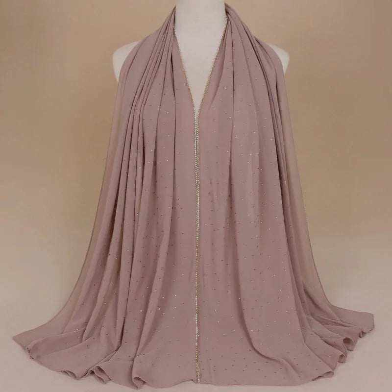 women's elegant solid color chiffon scarf