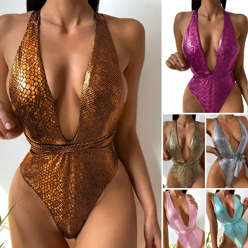 Women's Simple Style Solid Color 1 Piece One Piece Swimwear
