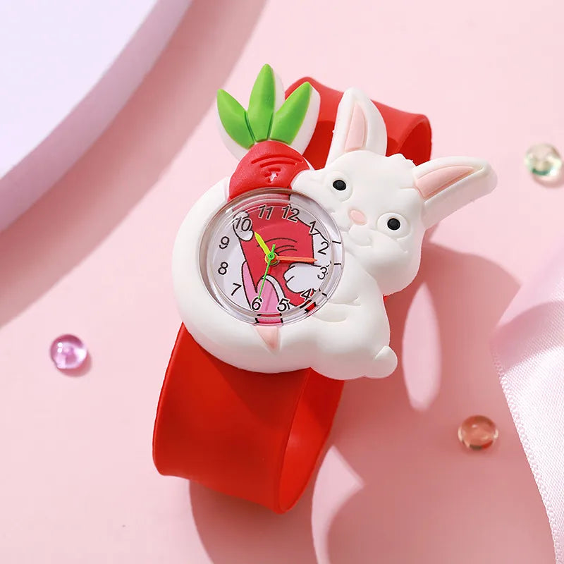 Moe fun rabbit shape cartoon children's watch to accompany baby happy time