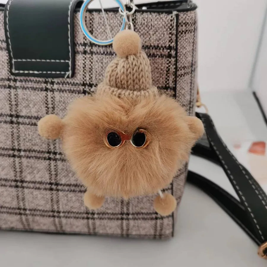 Plush elf spot imitation Rex rabbit fur elf bag pendant plush hook key chain Rex rabbit fur pendant New