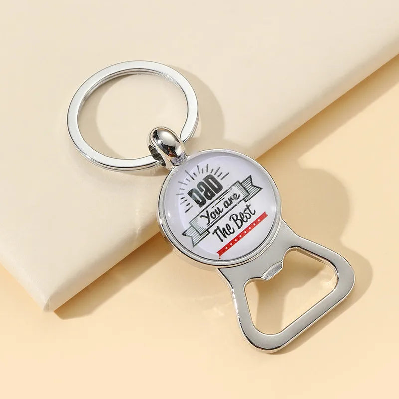 Novelty Letter Alloy Can Openers Father'S Day Men's Keychain