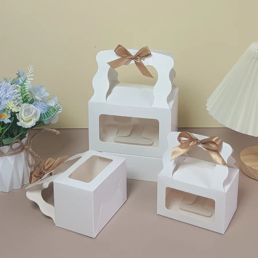 Transparent Window Foldable Handheld Box Creative Paper Box Party Gift Box Chocolate Candy Snack Biscuit Container