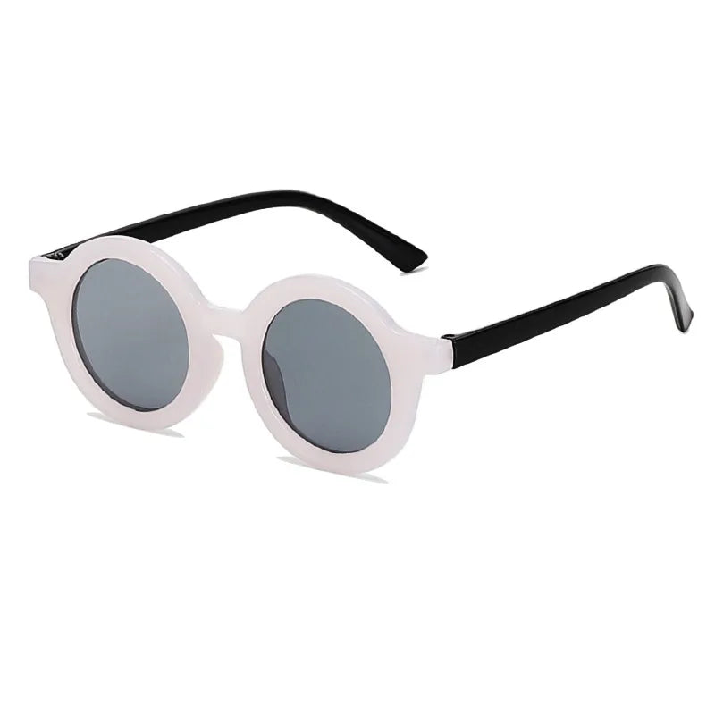 New Retro Round Frame Children's Sunglasses Anti-Blue Ultraviolet Trendy Men's Sunglasses Danish Frosted Multicolor Glasses