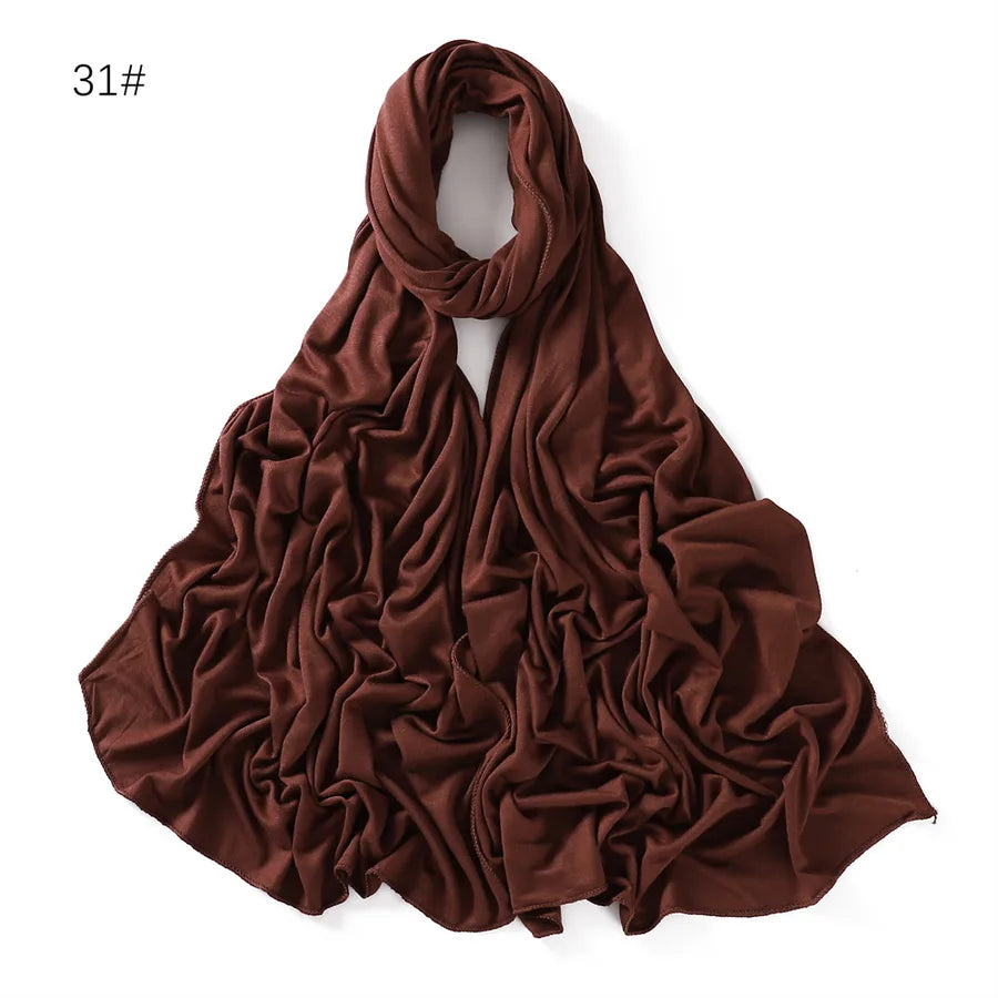 women's basic solid color mercerized cotton modal cotton linen scarves