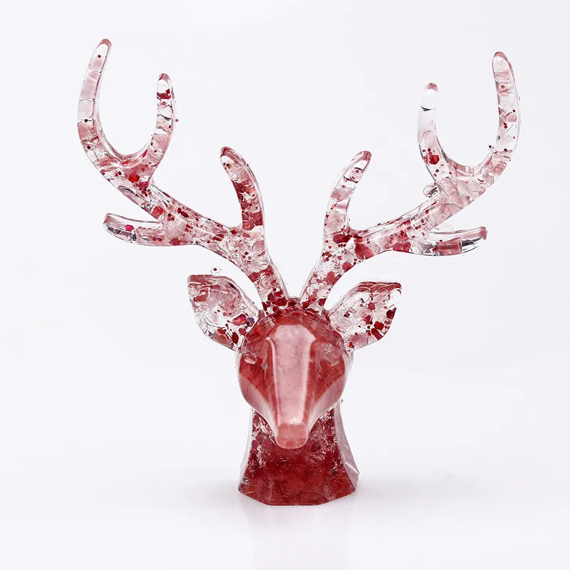 Simple Style Deer Plastic Resin Crystal glue Ornaments Artificial Decorations