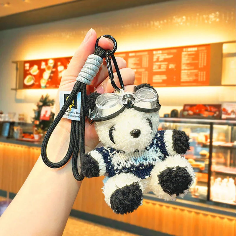 Cartoon Style Bear Polyester Women's Keychain