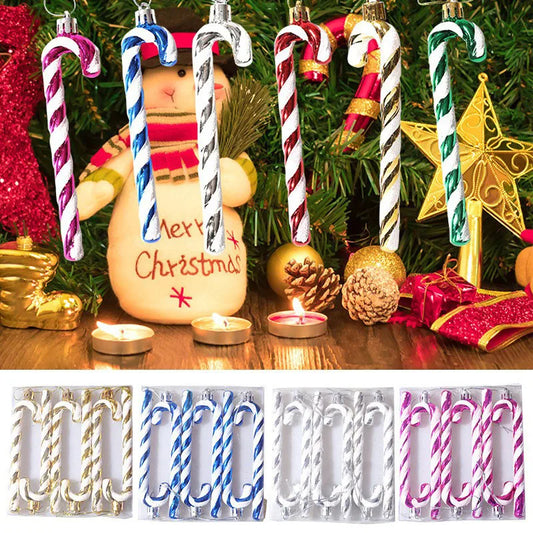 Christmas Tree Decoration Festive Atmosphere Plastic Cane Ornament Hanging Charms Christmas Holiday Decorations