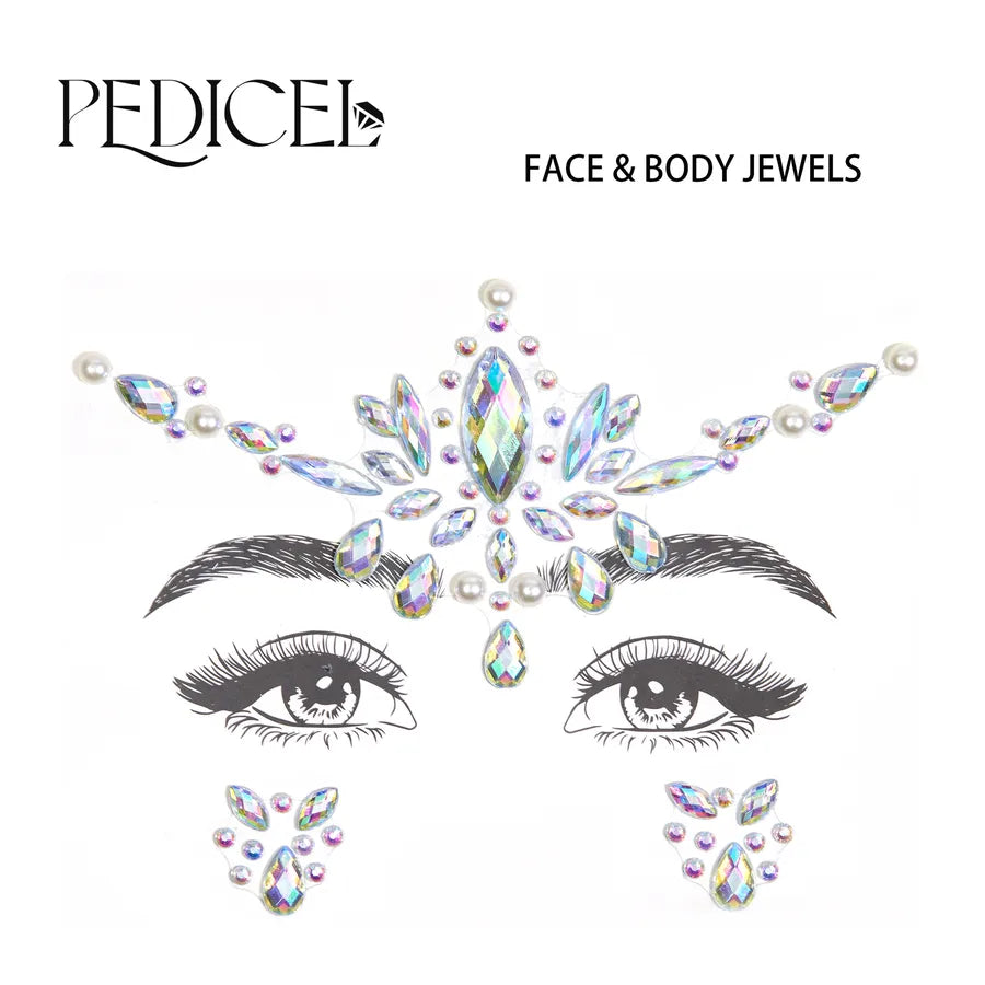 Multicolor Rhinestone Tattoos & Body Art 1 Piece