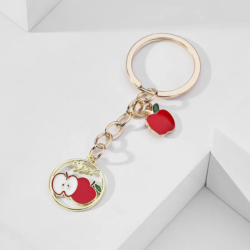 Sweet Cherry Fruit Alloy Unisex Keychain