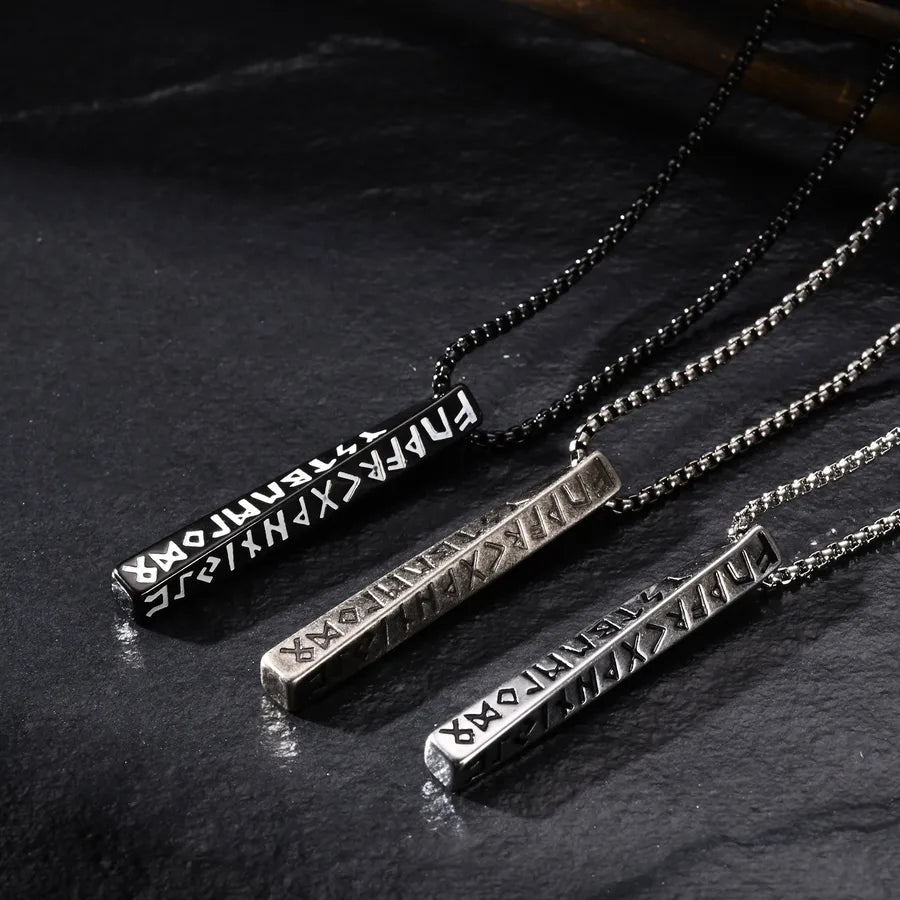 Wholesale Jewelry Retro Punk Geometric 304 Stainless Steel Twist Pendant Necklace