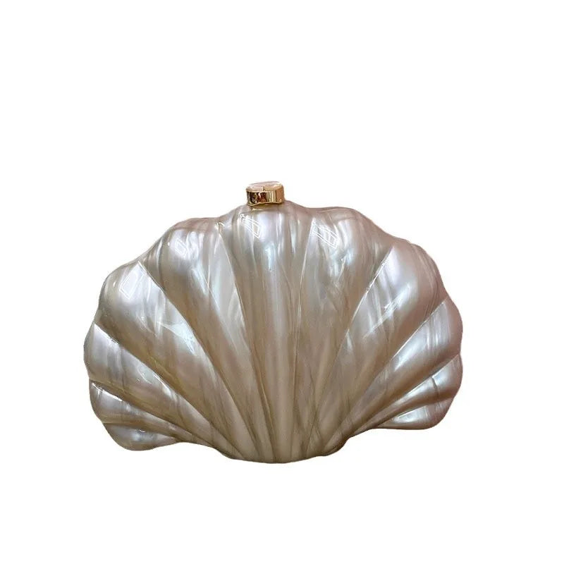 Arylic Solid Color Shell Evening Bags