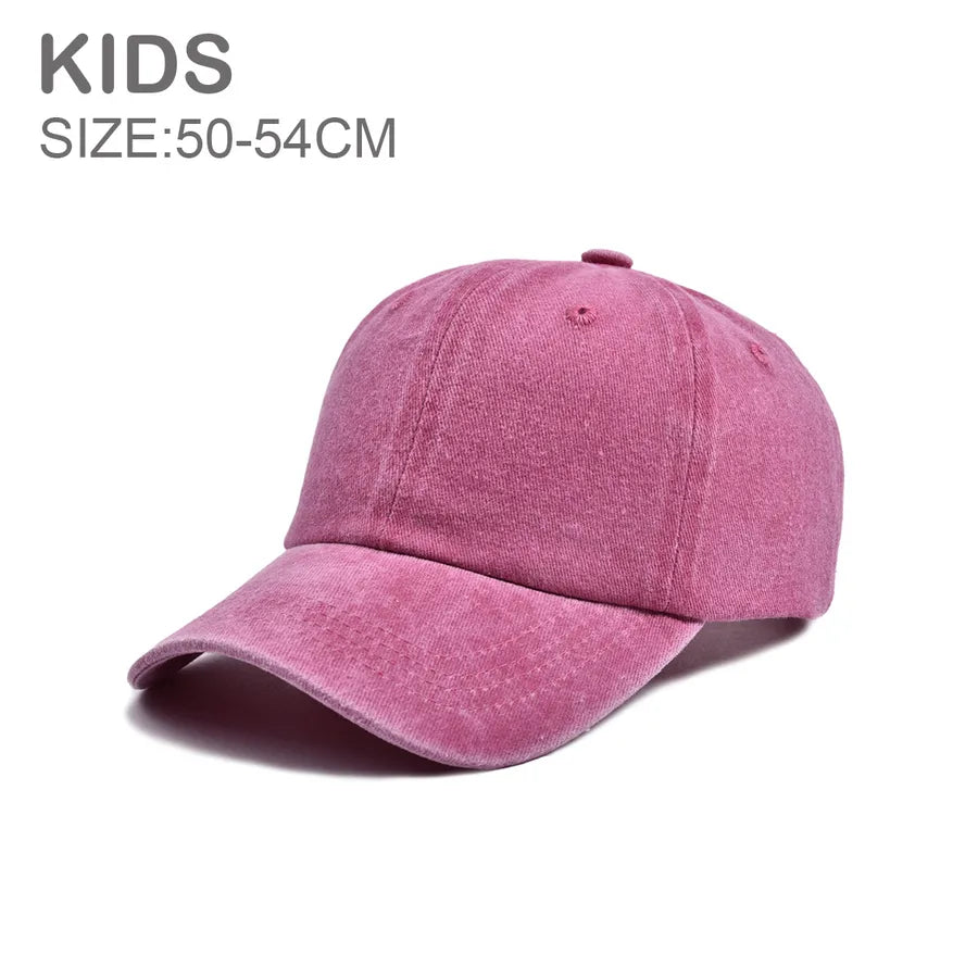 Children Unisex Streetwear Solid Color Baseball Cap