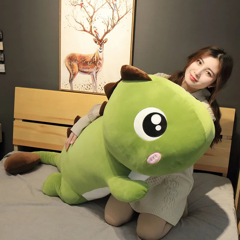 Dinosaur Plush Toy Doll Pillow Sleeping Bed Doll Big Doll Clip Leg Pillow Birthday Gift for Girls