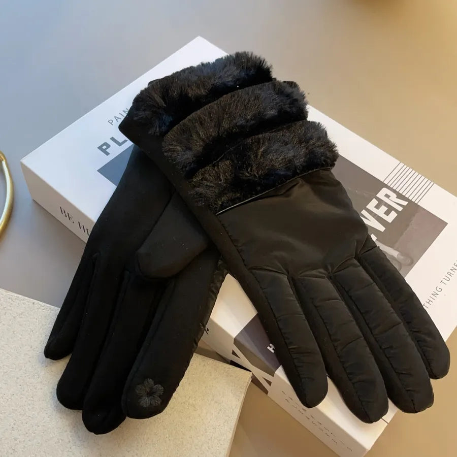 women's simple style solid color gloves 1 pair