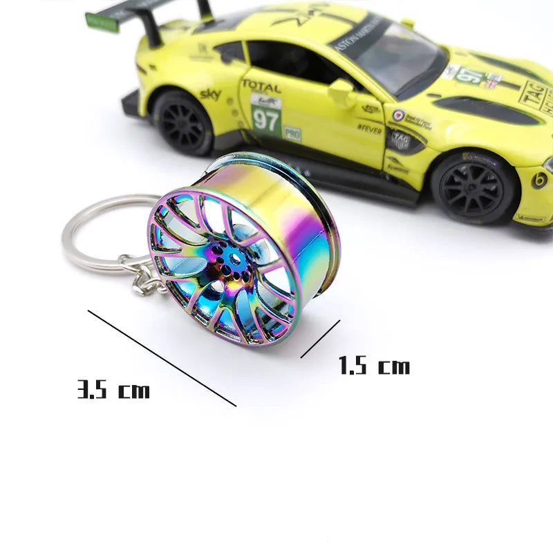 simple style brake disc turbine air filter zinc alloy unisex keychain