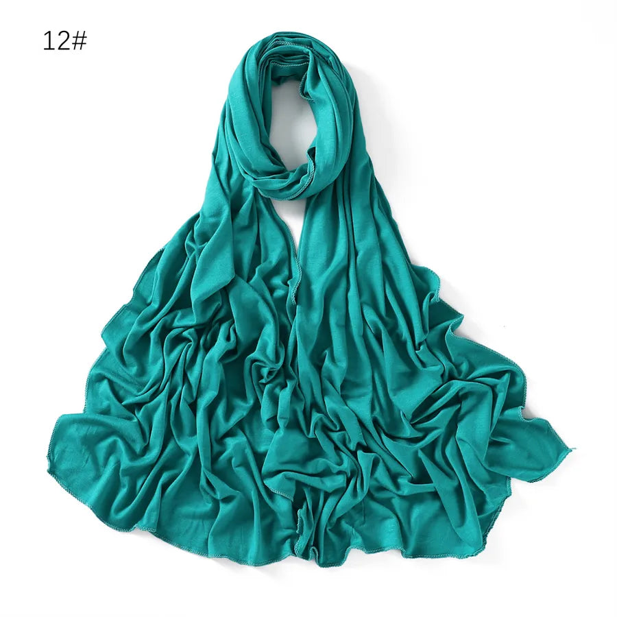 women's basic solid color mercerized cotton modal cotton linen scarves