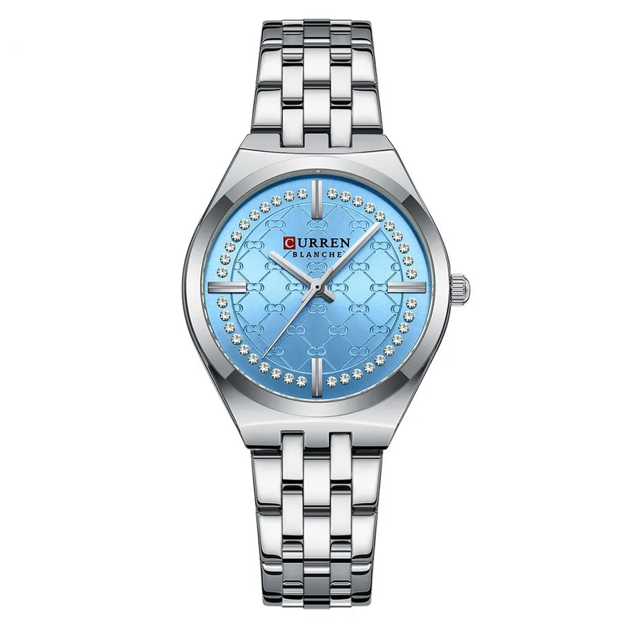 Casual Color Block Single Folding Buckle Quartz Watch Women's Watches