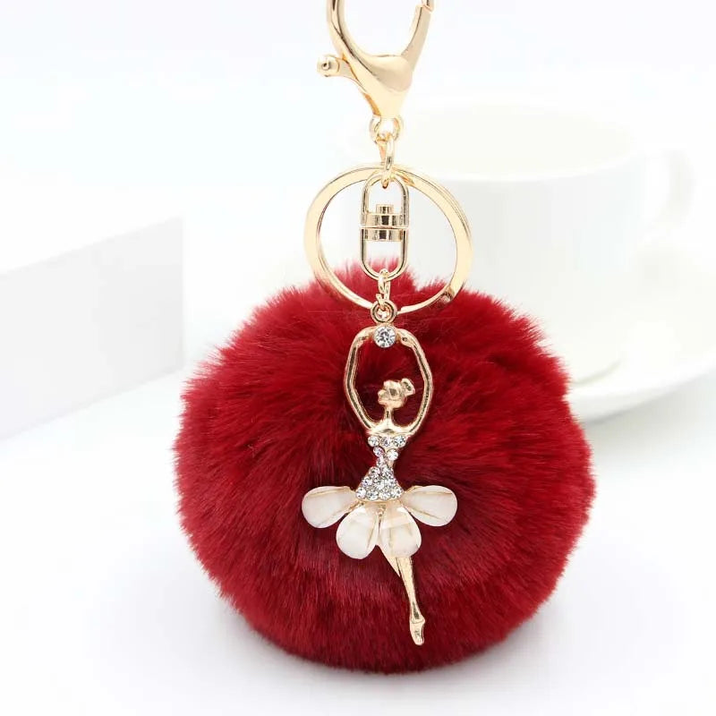 Basic Classic Style Human Plush Women's Bag Pendant Keychain