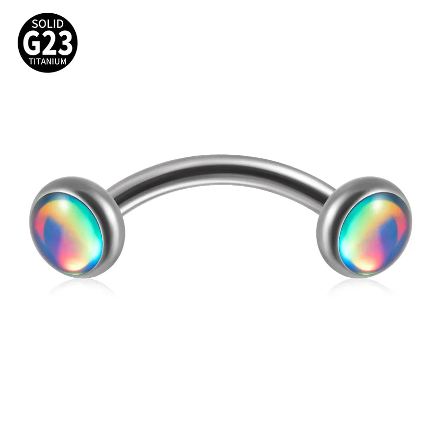 1 Piece Eyebrow Studs Casual Hawaiian Vacation Geometric G23 Titanium Polishing Resin Ear Cartilage Rings & Studs