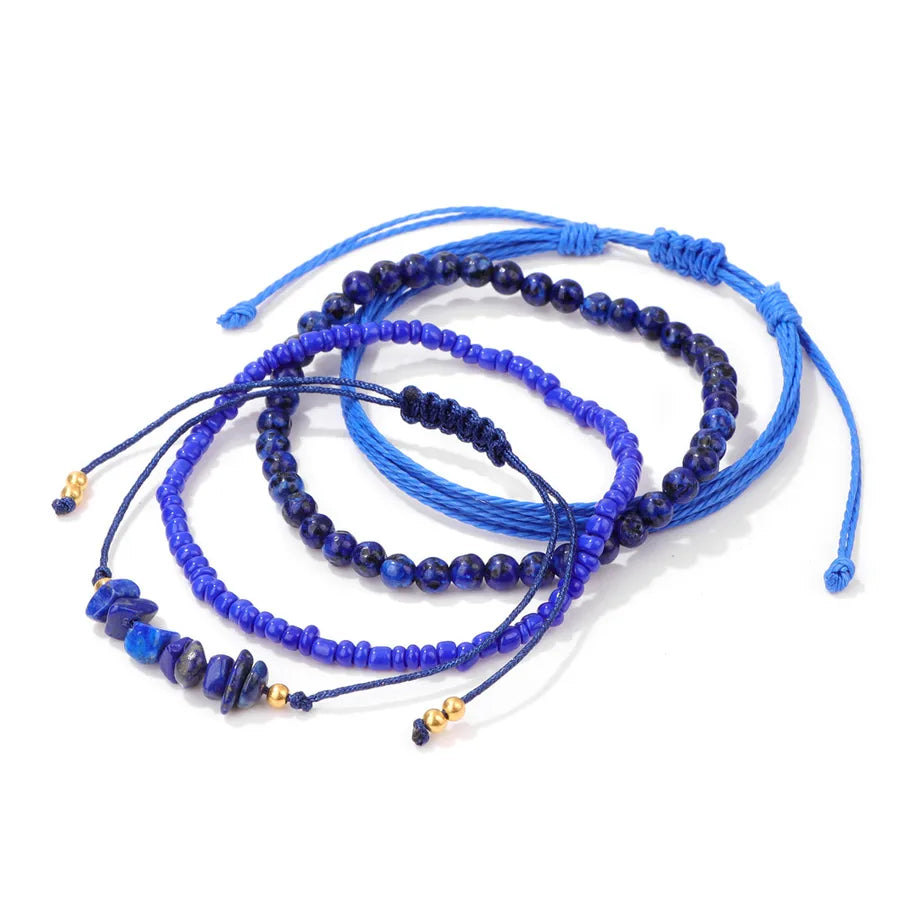 Elegant Geometric natural stone Crystal Seed Bead Bracelets In Bulk