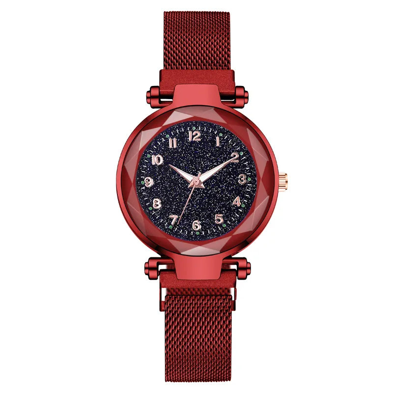 Simple Style Starry Sky Suction Buckle Quartz Watch Women's Watches