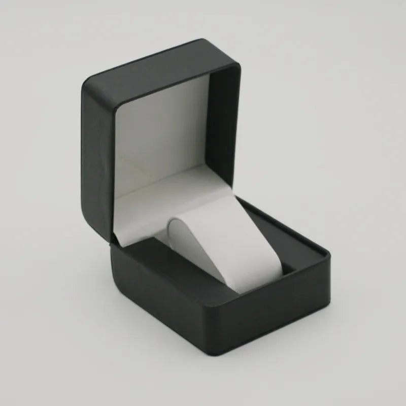 High-End PU Leather Watch Box With Drawstring Round Corner Flip Cover Storage Case For Display And Protection Of Fine Timepieces