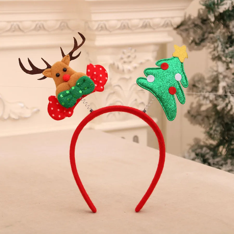 Christmas Cute Snowman Antlers Elk Nonwoven Party Festival Hair Band Costume Props Party Accessories