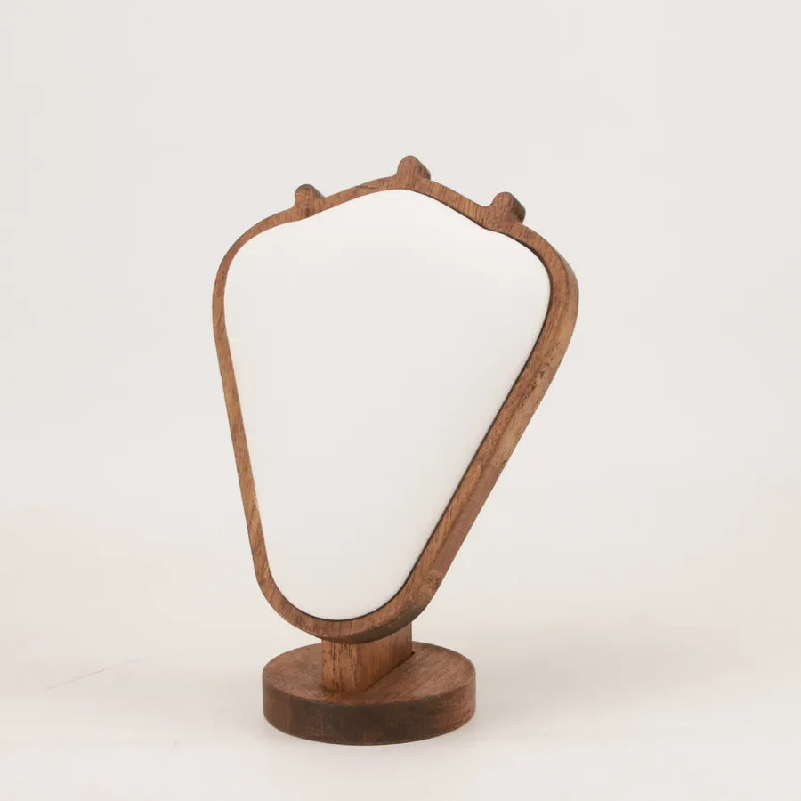 1 Piece Log Flannel Walnut Elegant Geometric Jewelry Display