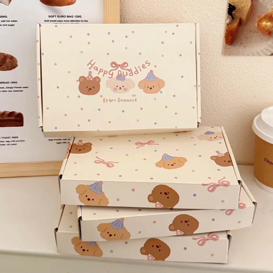 5 PCS/Package Paper Card Cute Party Birthday Animal Cartoon Multicolor Box