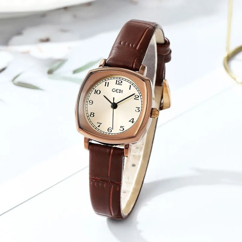 Simple Style Solid Color Buckle Quartz Watch Women's Watches