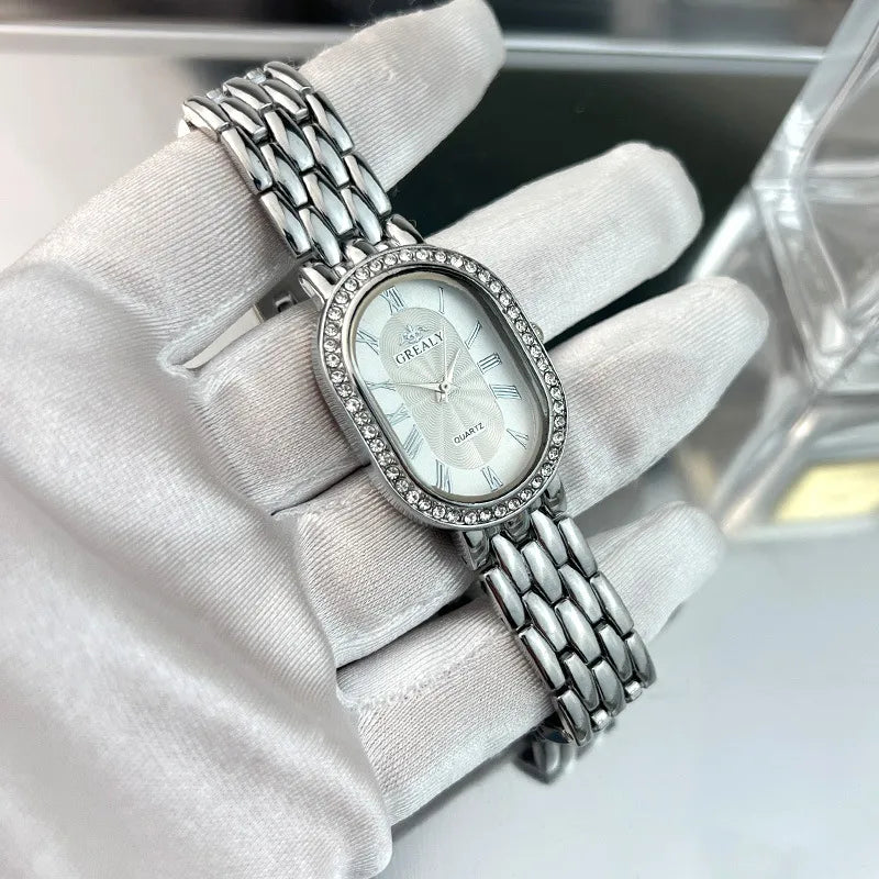 Simple Style Geometric Jewelry Buckle Quartz Women's Watches