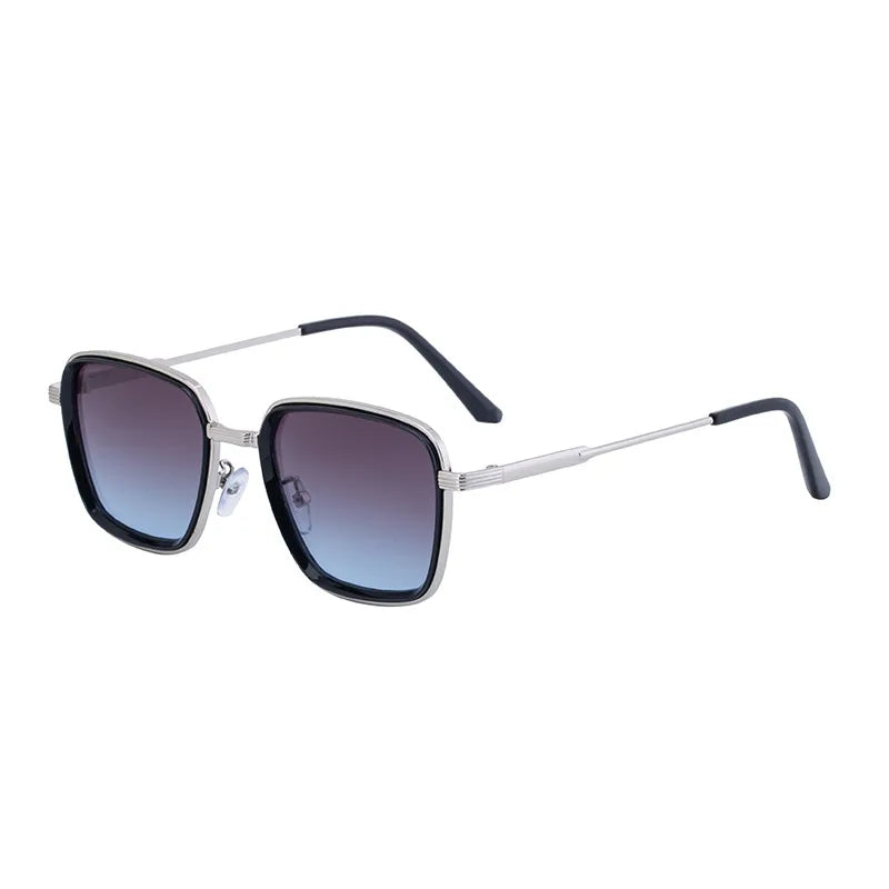 Casual Streetwear Solid Color Pc Square Full Frame Men's Sunglasses