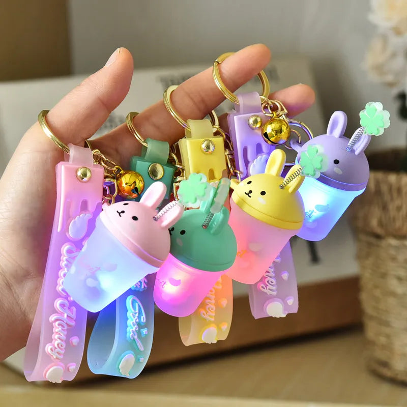 cute color block arylic women's keychain