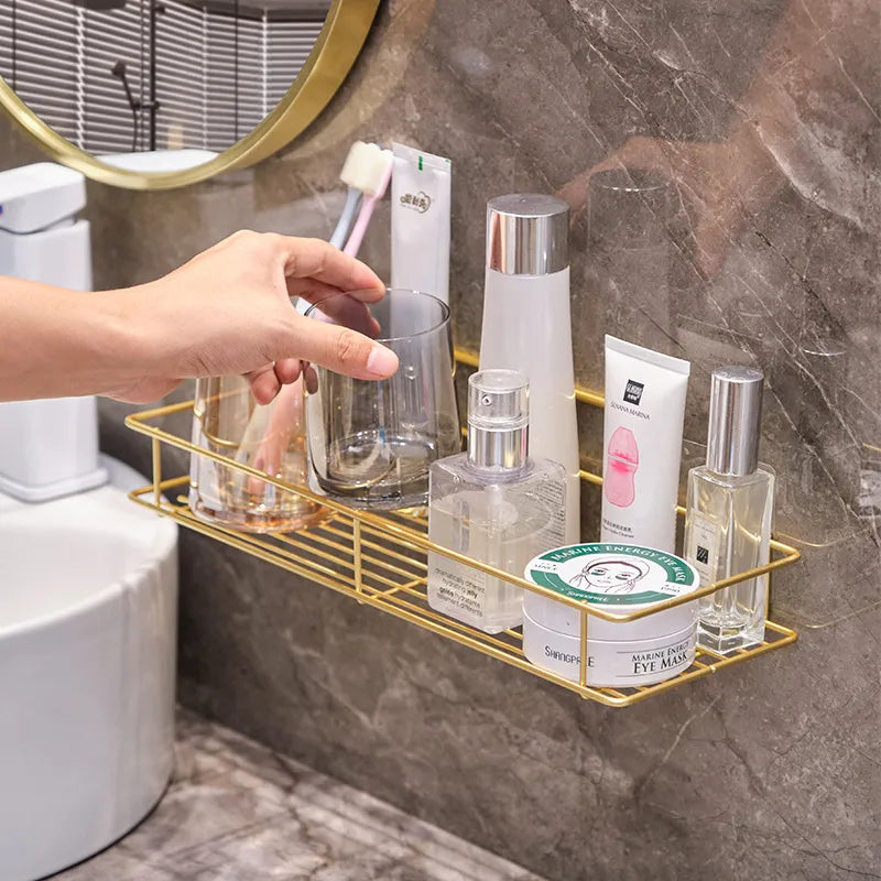 Casual Solid Color Iron Bathroom Racks