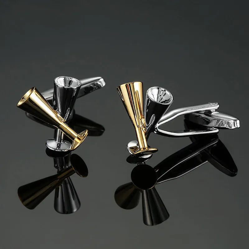 simple style leaf flower copper plating unisex cufflinks 1 pair