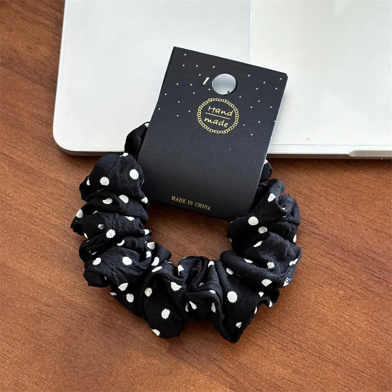 Elegant Lady Women's Round Dots Cloth Hair Tie