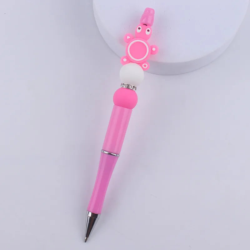 creative cartoon animal silicone bead color ballpoint pen