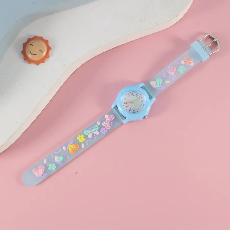 New PVC Color Case Cartoon Children's Quartz Watch Cute Creative Toy Watch Primary School Boys Girls Watch