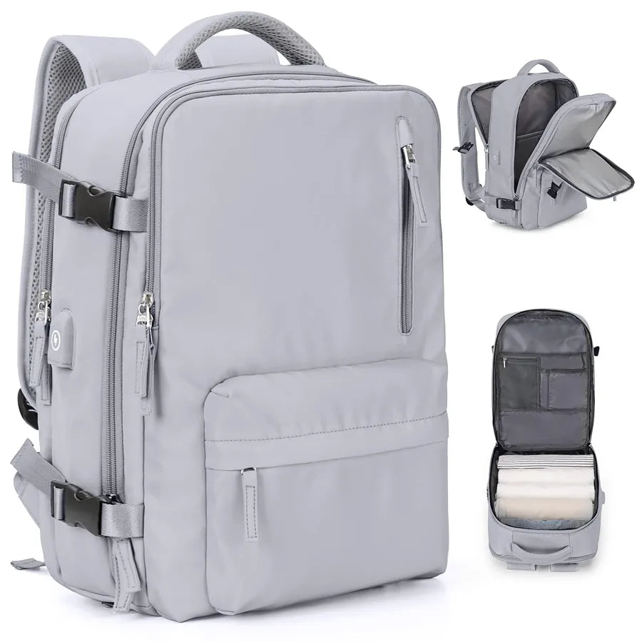 Solid Color Travel Daily Women's Backpack