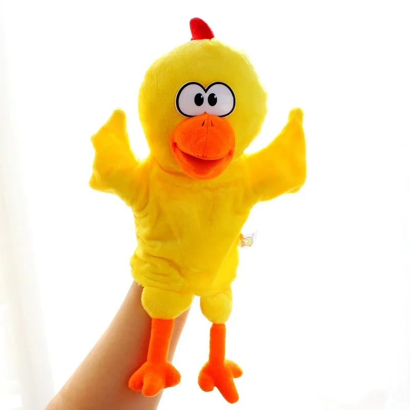 Can open mouth cartoon animal plush hand puppet parent-child toy mouth can move a variety of styles  spot mixed batch